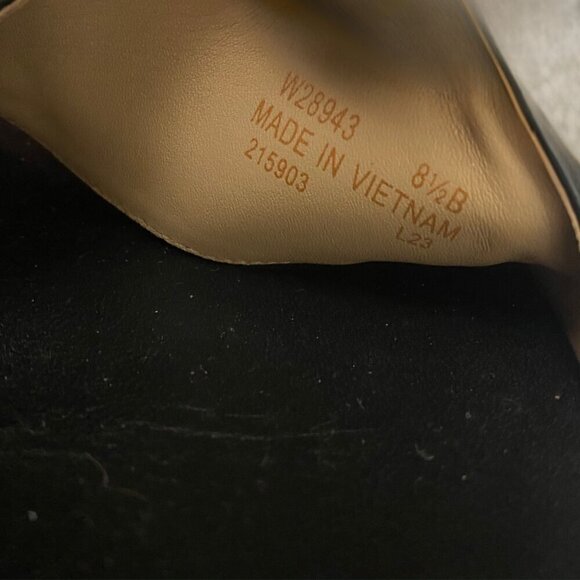 Name: Cole Haan Black Leather Wedge Pumps – Size 8.5 (Classic 3" Heel Comfort) - Picture 9 of 12